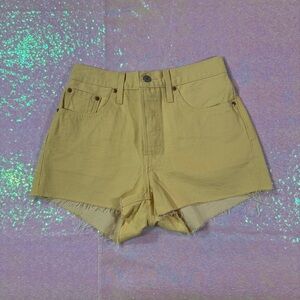 Levi's 501 High Waisted Pastel Yellow Shorts ★彡